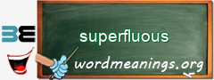 WordMeaning blackboard for superfluous